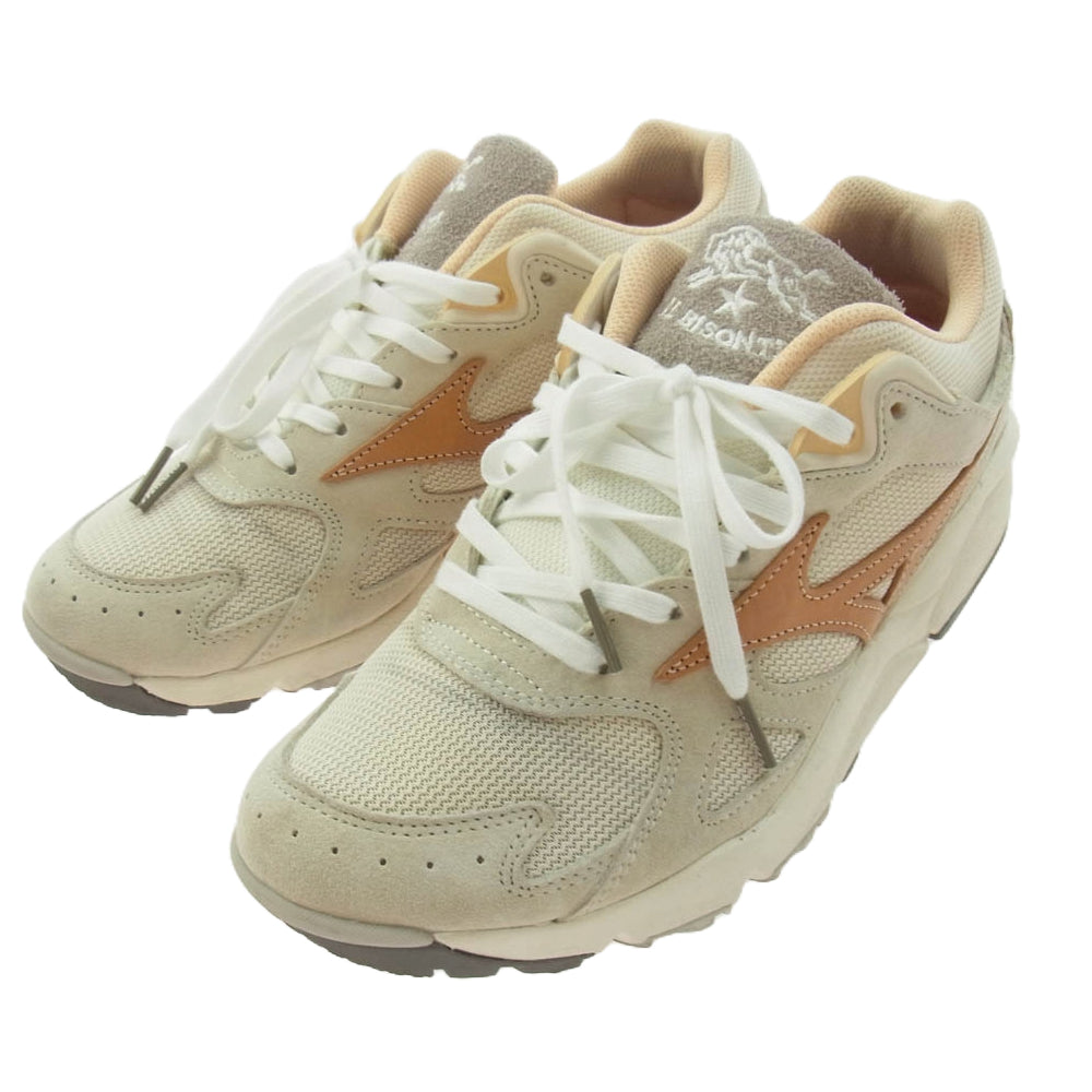 Mizuno ミズノ D1GG240201 IL BISONTE イルビゾンテ別注 SKY MEDAL スカイ メダル ローカット スニーカー ベージュ系 グレー系 27cm【中古】