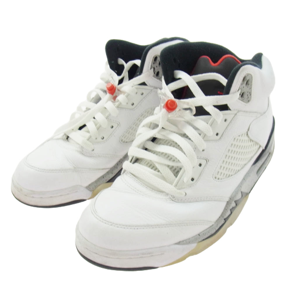 NIKE ナイキ 136027-104 AIR JORDAN 5 RETRO WHITE CET エアジョーダン5 レトロ スニーカー ホワイト系 28.5cm【中古】