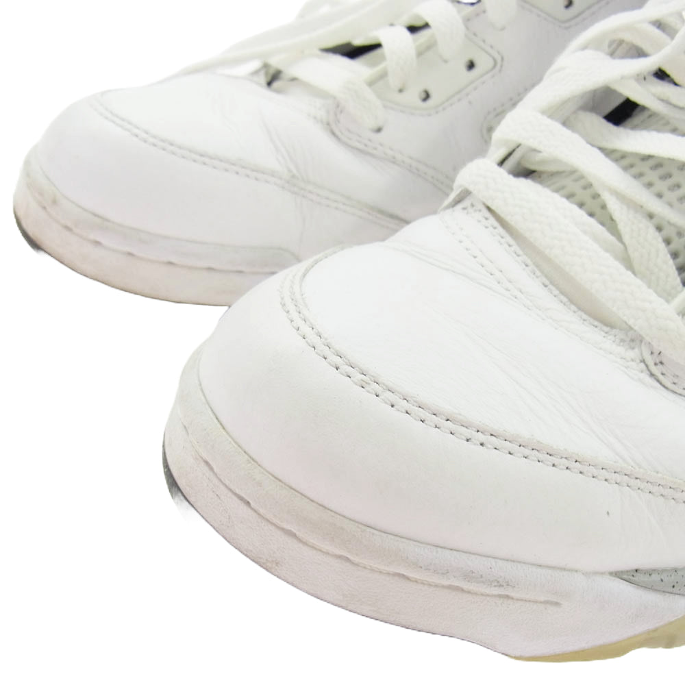 NIKE ナイキ 136027-104 AIR JORDAN 5 RETRO WHITE CET エアジョーダン5 レトロ スニーカー ホワイト系 28.5cm【中古】