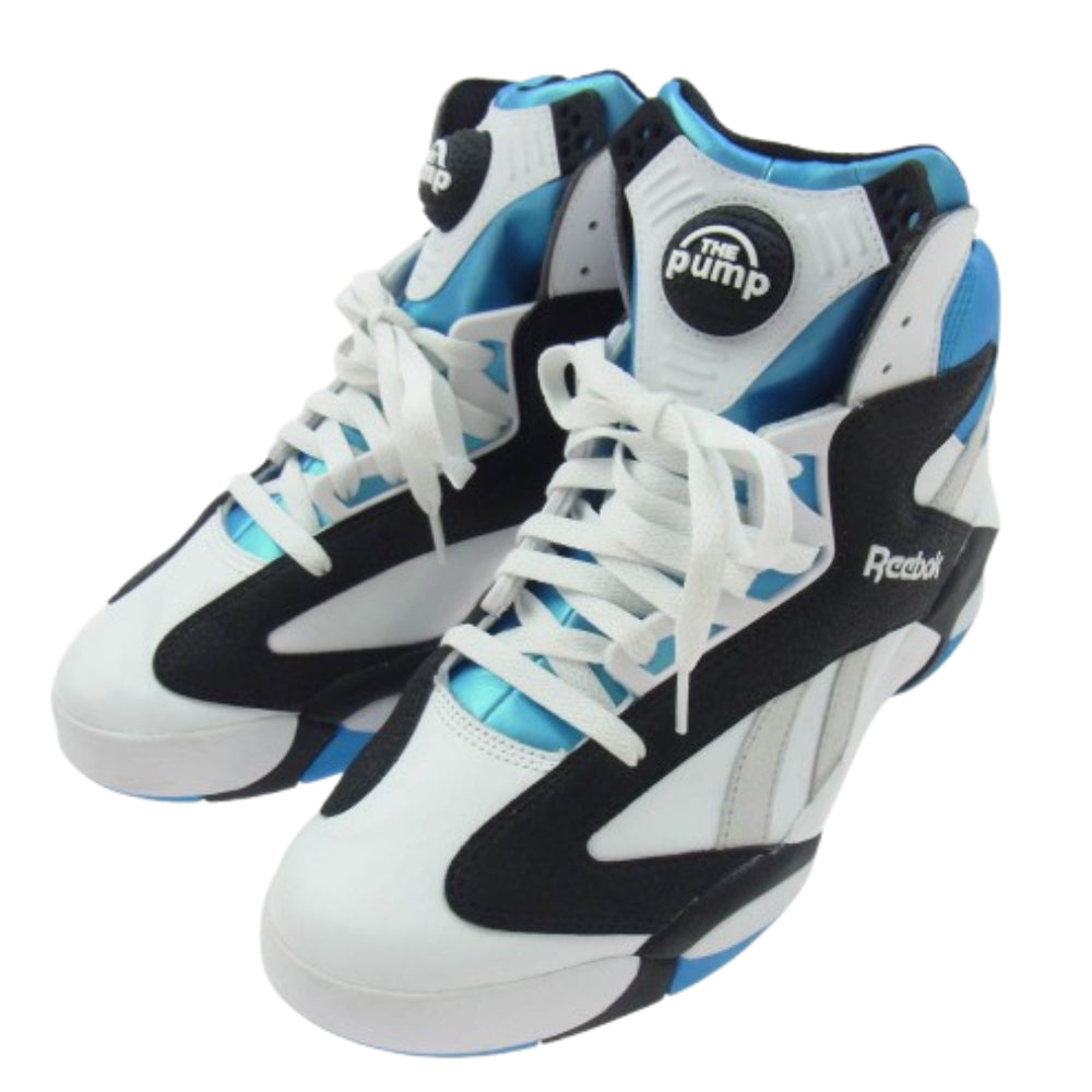 Reebok リーボック GX3881 Shaq Attaq Footwear White/Core Black/Azule シャック アタック ハイカットスニーカー ホワイト系 ライトブルー系 27.5cm【中古】