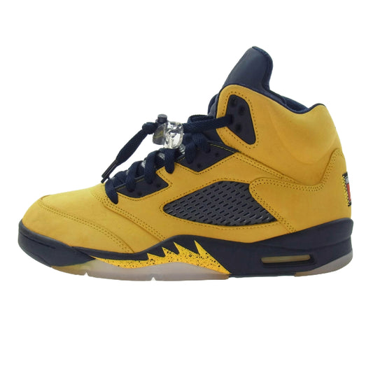 NIKE ナイキ CQ9541-704 AIR JORDAN 5 MICHIGAN エアジョーダン5 ミシガン スニーカー イエロー系 ネイビー系 28cm【中古】