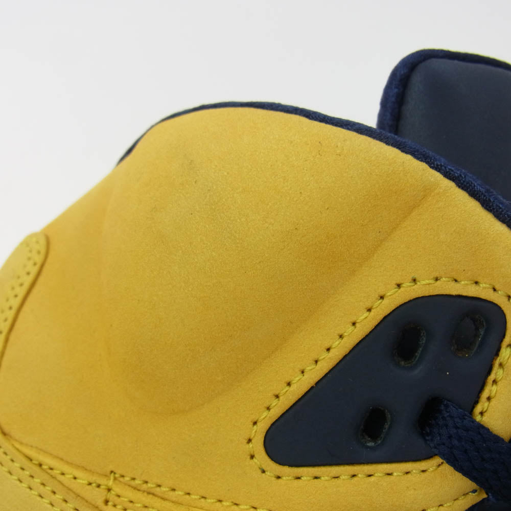 NIKE ナイキ CQ9541-704 AIR JORDAN 5 MICHIGAN エアジョーダン5 ミシガン スニーカー イエロー系 ネイビー系 28cm【中古】