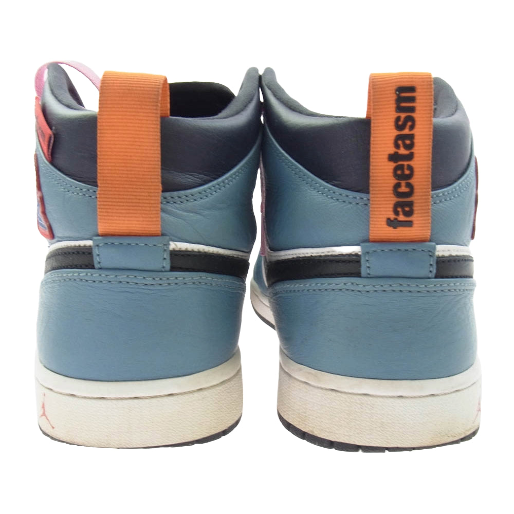 NIKE ナイキ CU2802-100 × FACETASM ファセッタズム Air Jordan 1 Mid エアージョーダン1 ミッドカットスニーカー ライトブルー系 ホワイト系 28cm【中古】