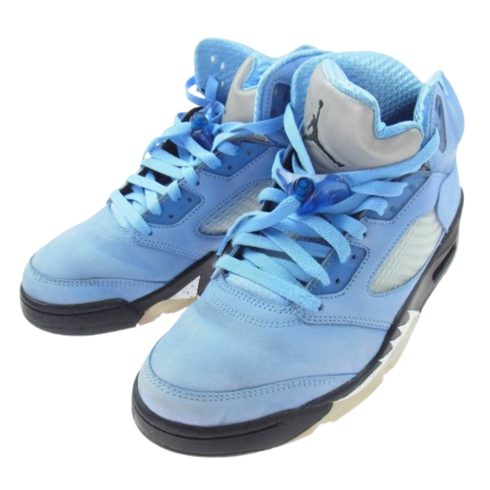 NIKE ナイキ DV1310-401 AIR JORDAN 5 RETRO SE UNC エアジョーダン5 ユニバーシティブルー スニーカー ライトブルー系 27.5cm【中古】