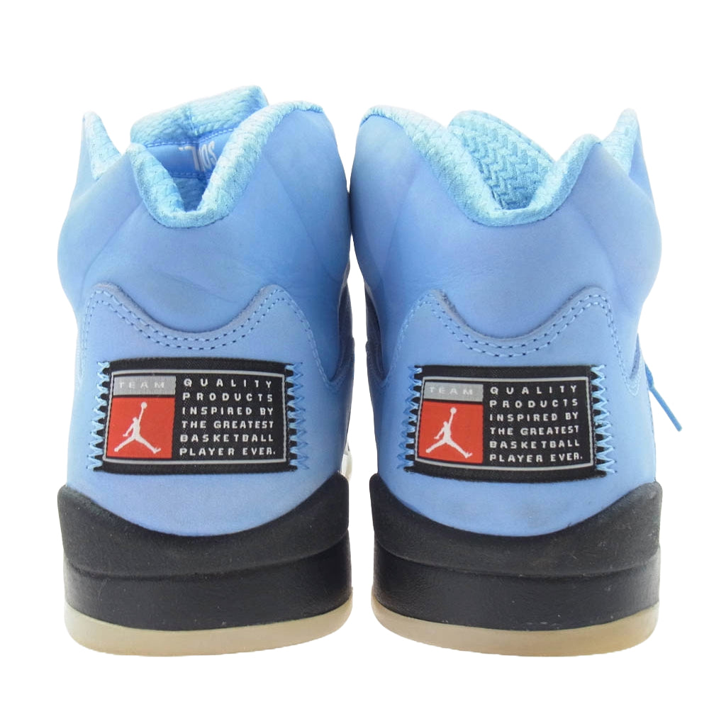 NIKE ナイキ DV1310-401 AIR JORDAN 5 RETRO SE UNC エアジョーダン5 ユニバーシティブルー スニーカー ライトブルー系 27.5cm【中古】