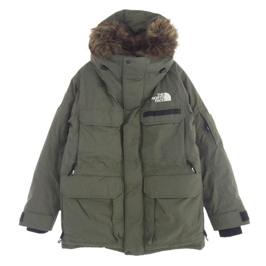 THE NORTH FACE ノースフェイス ND91920 SOUTHERN CROSS PARKA サザンクロス パーカ ファー ダウン ジャケット カーキ系 L【中古】
