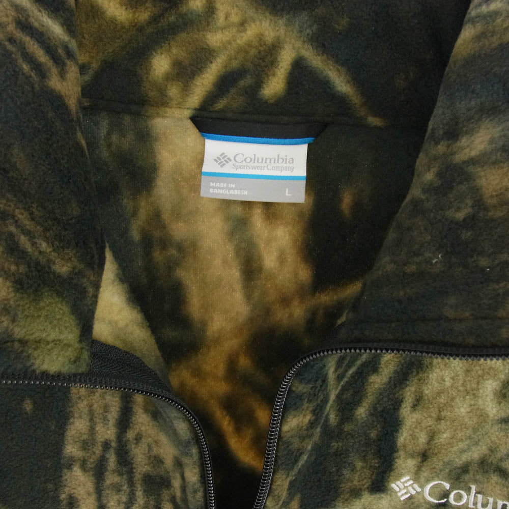 Columbia コロンビア WE6017 STEENS MOUNTAIN PRINTED JACKET スティーンズ カモフラ マウンテン フリース ジャケット ブラック系 ブラウン系 L【中古】