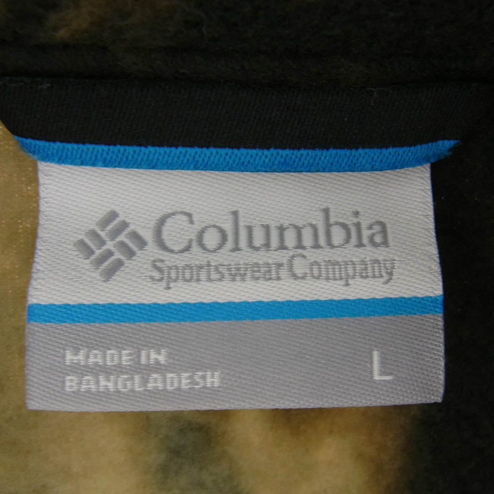 Columbia コロンビア WE6017 STEENS MOUNTAIN PRINTED JACKET スティーンズ カモフラ マウンテン フリース ジャケット ブラック系 ブラウン系 L【中古】