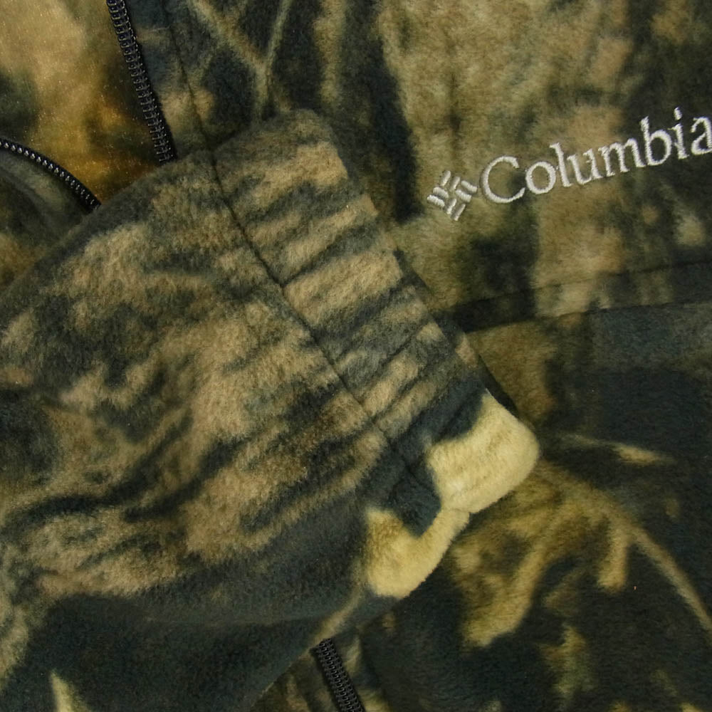 Columbia コロンビア WE6017 STEENS MOUNTAIN PRINTED JACKET スティーンズ カモフラ マウンテン フリース ジャケット ブラック系 ブラウン系 L【中古】