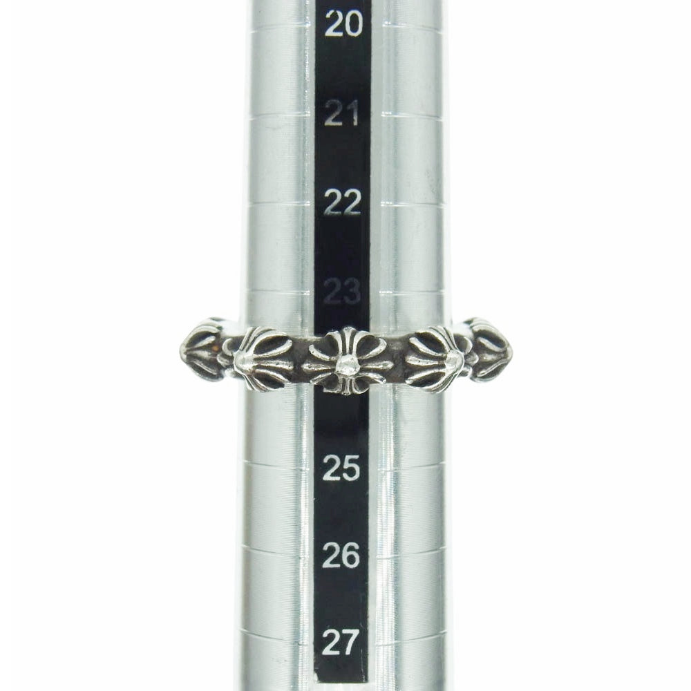 CHROME HEARTS クロムハーツ（原本無） CROSS BAND RING クロスバンド リング シルバー系 24号【中古】