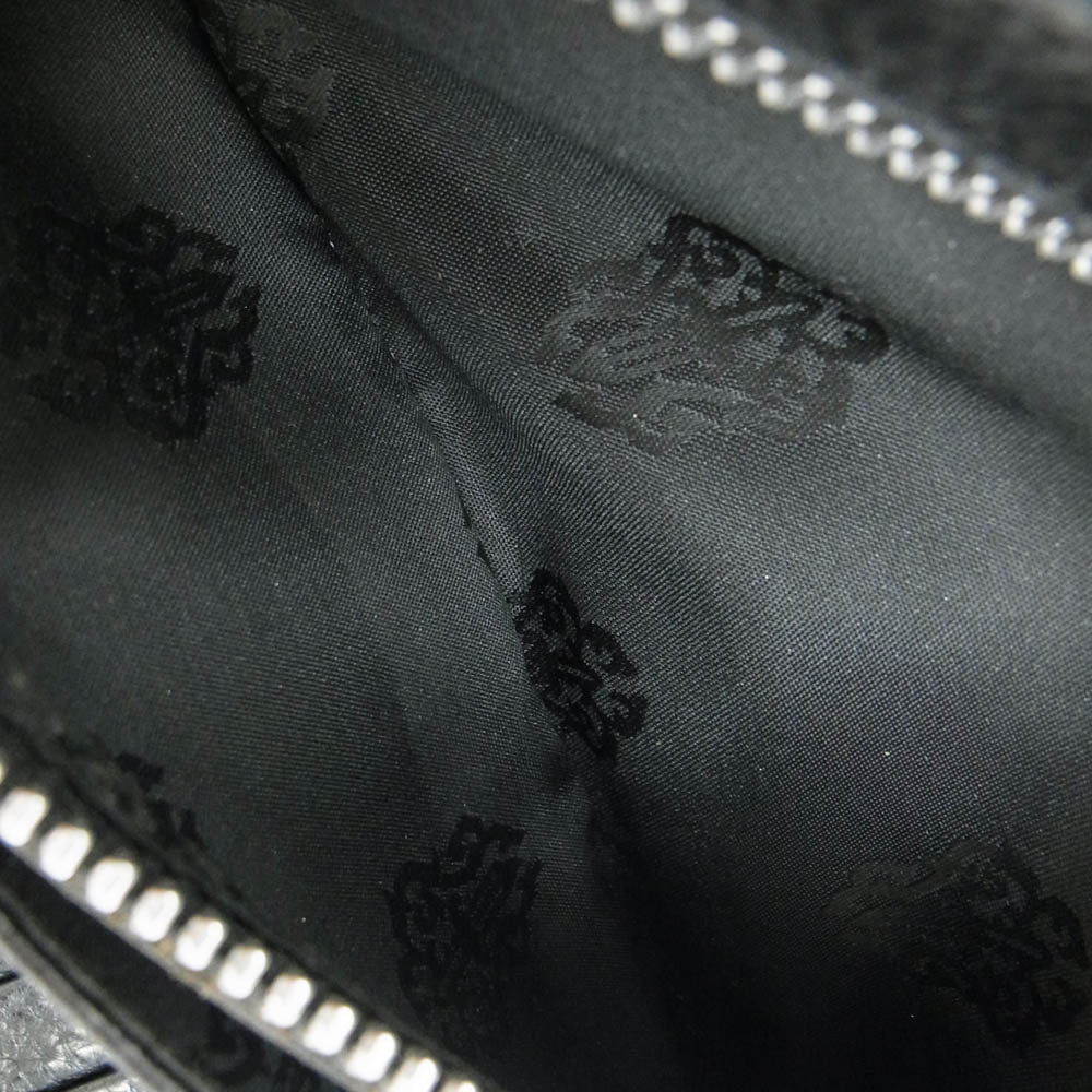 CHROME HEARTS クロムハーツ（原本有） WAVE CROSS BALL ウェーブ ウォレット クロスボタン 長財布 ブラック系【中古】