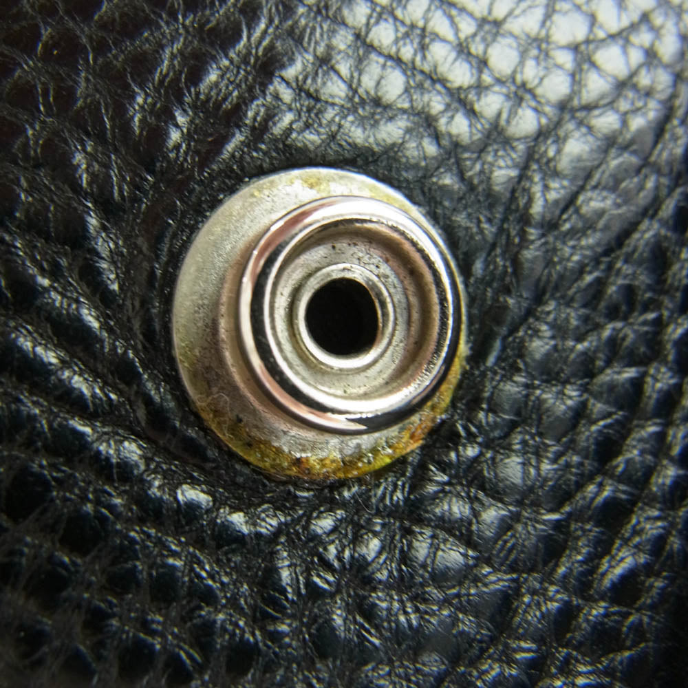 CHROME HEARTS クロムハーツ（原本有） WAVE CROSS BALL ウェーブ ウォレット クロスボタン 長財布 ブラック系【中古】