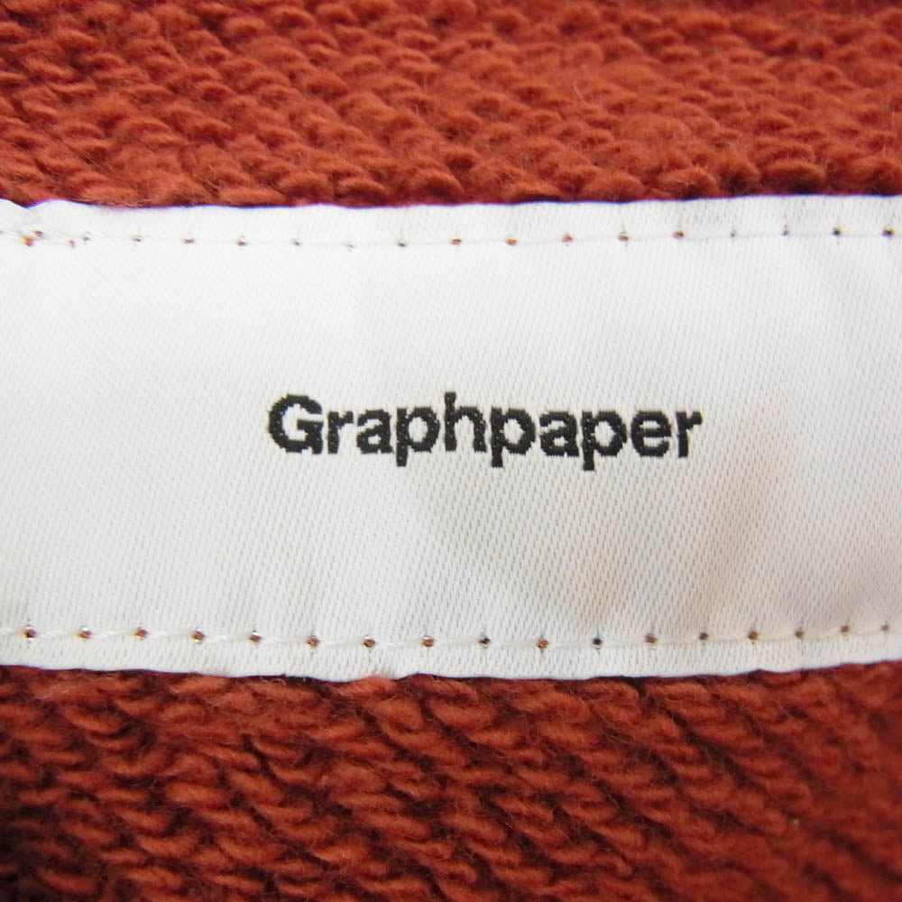 GRAPHPAPER グラフペーパー GU223-70112B × LOOPWHEELER for GP Raglan Sweat ループウィラー ラグラン スウェット バーガンディー系 2【中古】