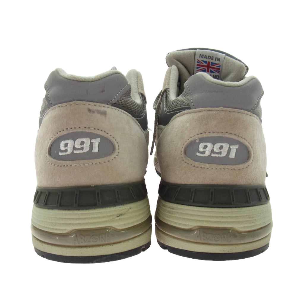 NEW BALANCE ニューバランス M991GL イングランド製 スエード ローカットスニーカー グレー系 8【中古】