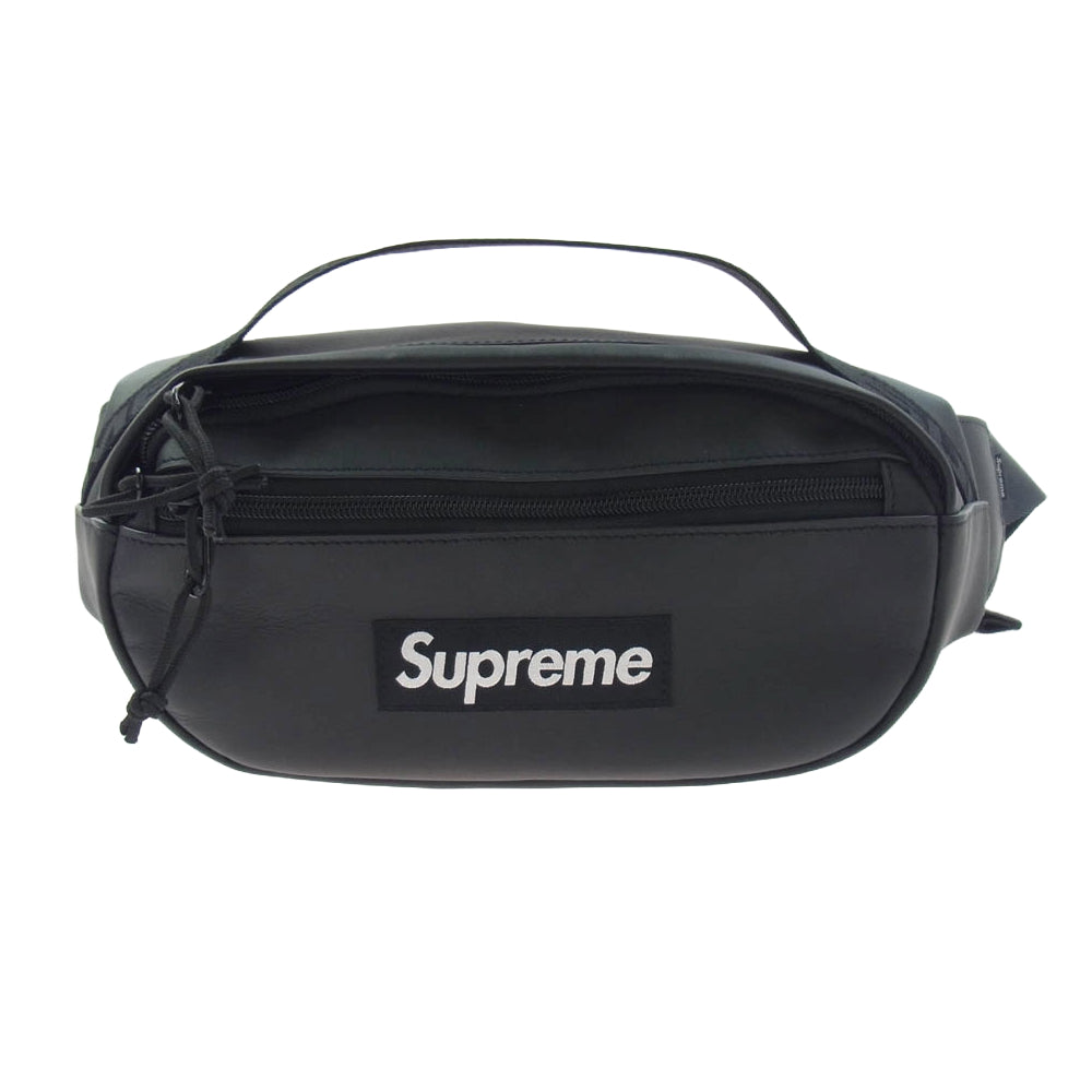 Supreme シュプリーム 23AW Leather Waist Bag レザー ウエスト バッグ ブラック系【中古】