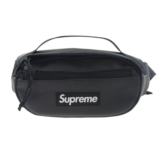 Supreme シュプリーム 23AW Leather Waist Bag レザー ウエスト バッグ ブラック系【中古】