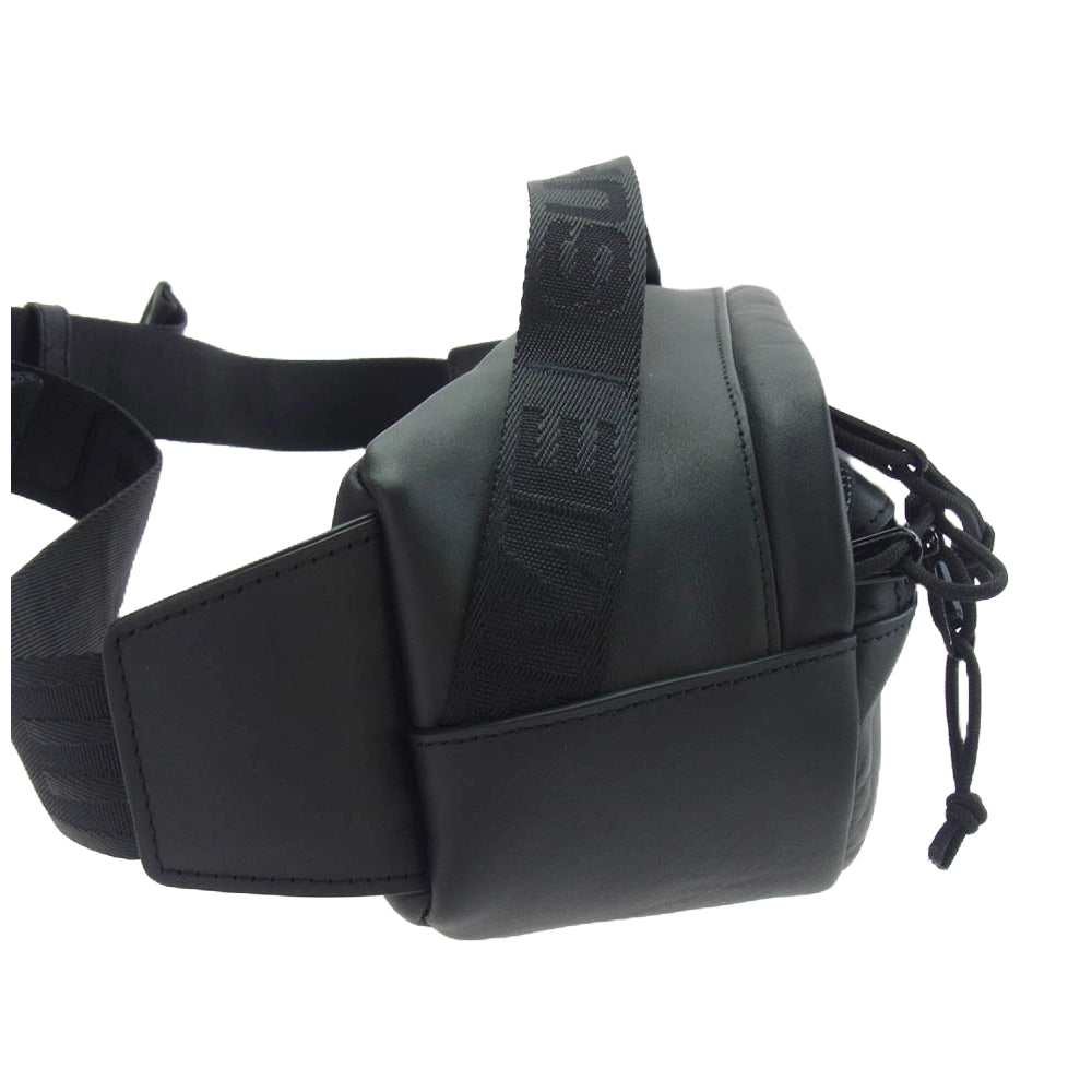 Supreme シュプリーム 23AW Leather Waist Bag レザー ウエスト バッグ ブラック系【中古】