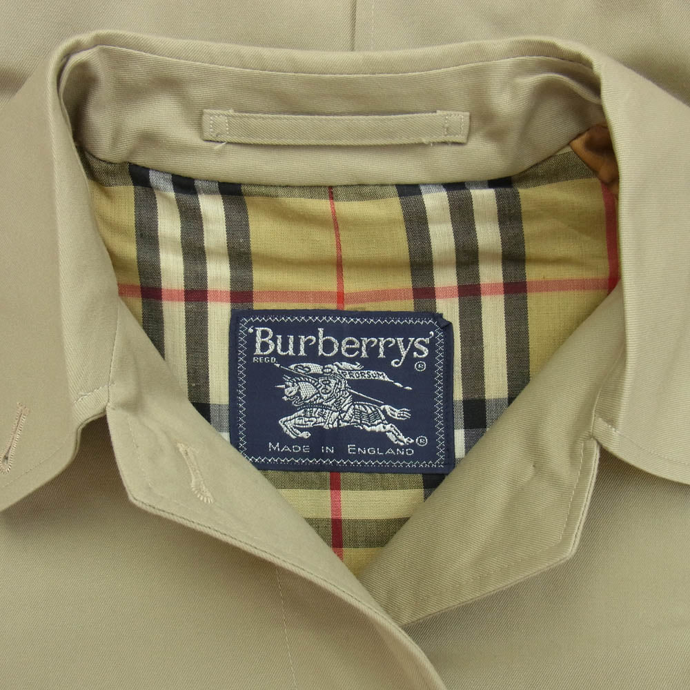 BURBERRY バーバリー イングランド製 裏地ノバチェック ステンカラー コート ベージュ系【中古】