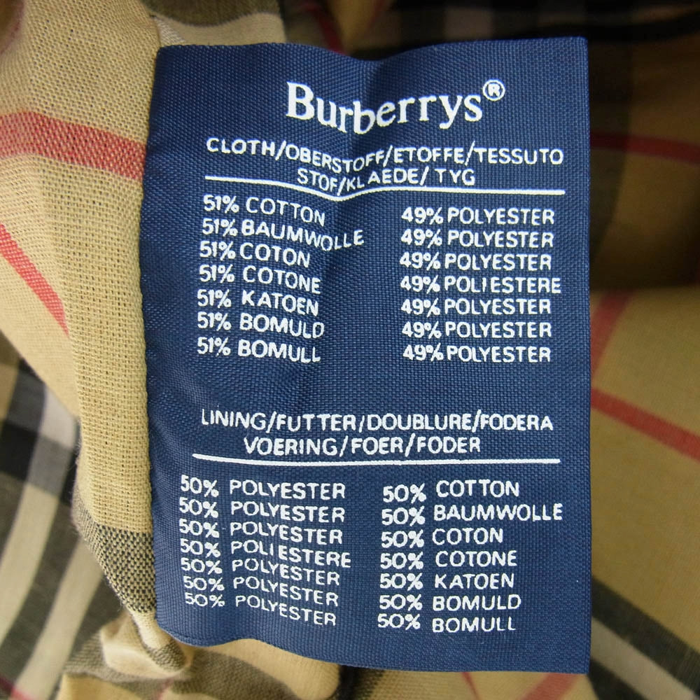 BURBERRY バーバリー イングランド製 裏地ノバチェック ステンカラー コート ベージュ系【中古】