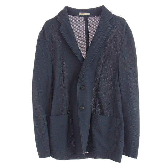 Emporio Armani エンポリオ・アルマーニ COLLEZIONI コレッツィオーニ メッシュ ジャケット ネイビー系 48【中古】