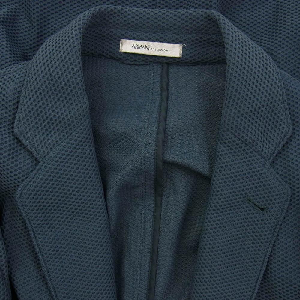 Emporio Armani エンポリオ・アルマーニ COLLEZIONI コレッツィオーニ メッシュ ジャケット ネイビー系 48【中古】