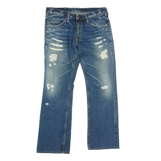 BLUE BLUE ブルーブルー ダメージ加工 デニムパンツ ジーンズ インディゴブルー系 31【中古】