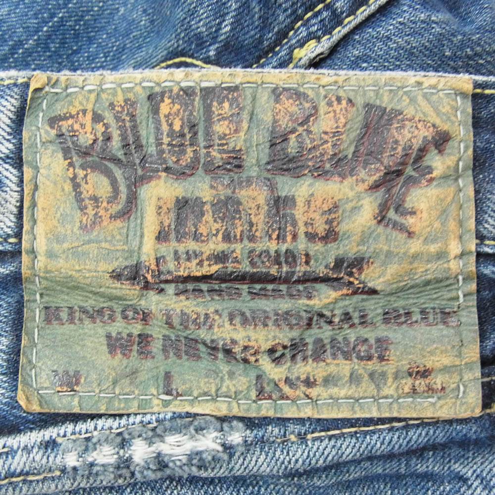 BLUE BLUE ブルーブルー ダメージ加工 デニムパンツ ジーンズ インディゴブルー系 31【中古】