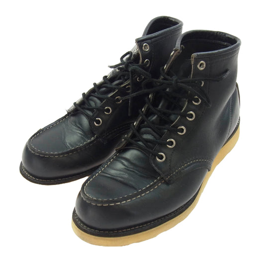 RED WING レッドウィング 8179 90S 四角犬タグ アイリッシュセッター 6インチ モックトゥ ブーツ ブラック系 US8.5E【中古】