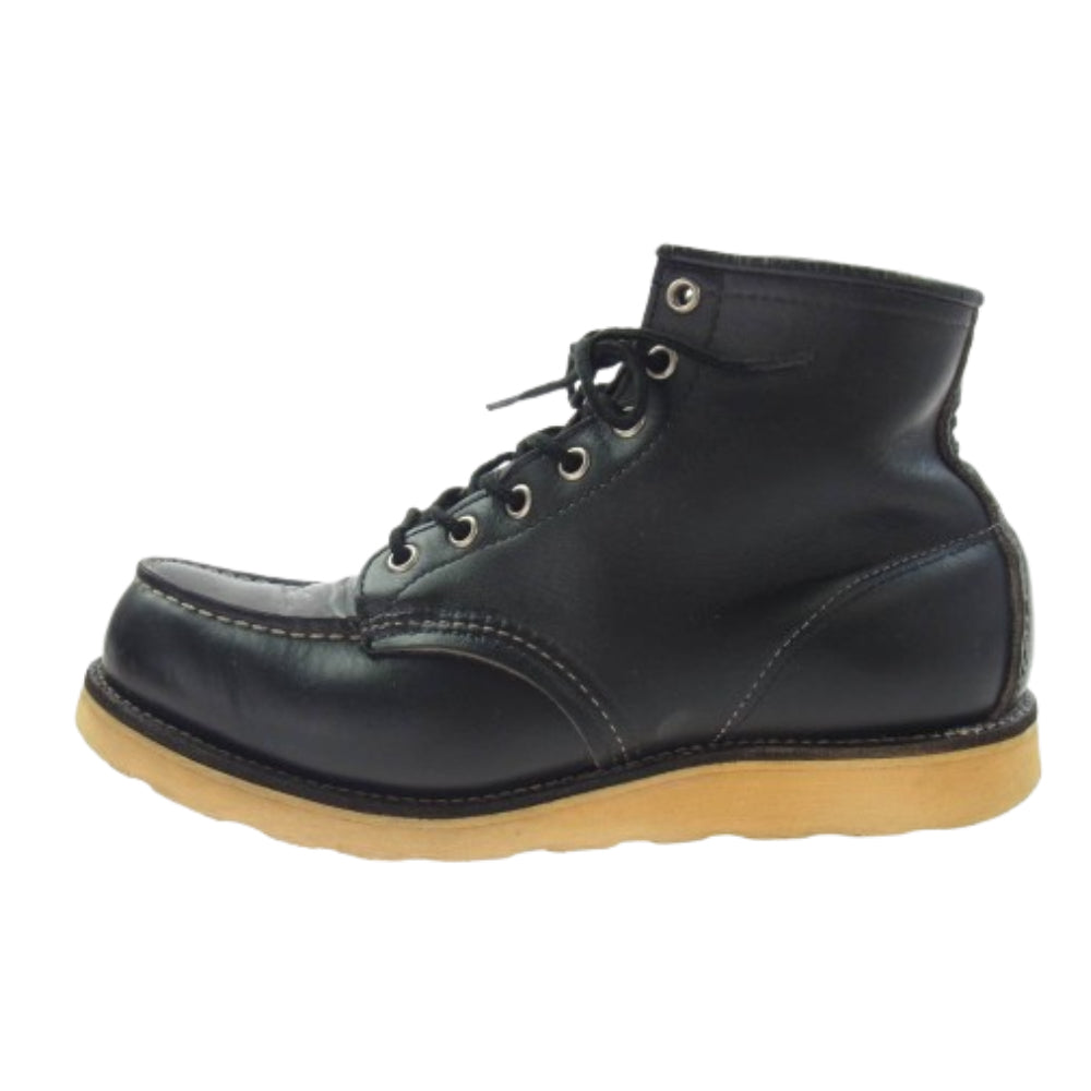 RED WING レッドウィング 8179 90S 四角犬タグ アイリッシュセッター 6インチ モックトゥ ブーツ ブラック系 US8.5E【中古】