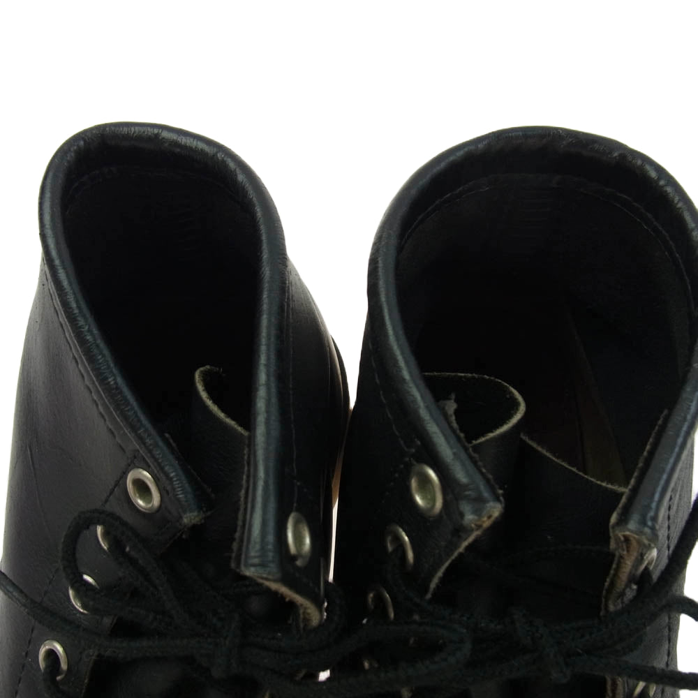 RED WING レッドウィング 8179 90S 四角犬タグ アイリッシュセッター 6インチ モックトゥ ブーツ ブラック系 US8.5E【中古】