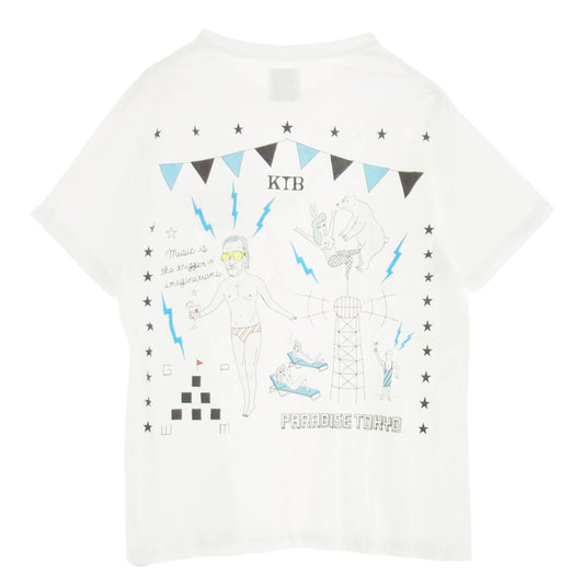 WACKO MARIA ワコマリア 世界平和プロジェクト CREW NECK T-SHIRT Tシャツ ホワイト系 L【中古】