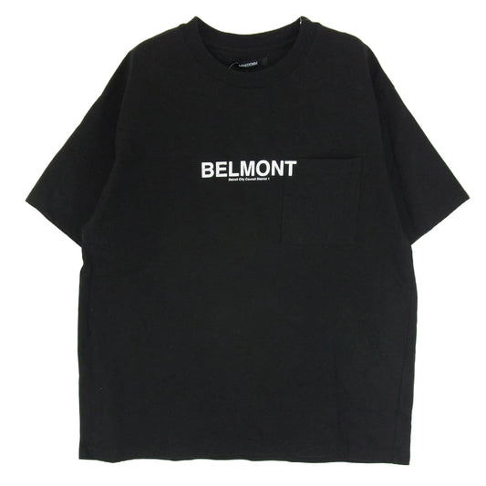 MINEDENIM マインデニム BELMONT Souvenir T-SH プリント ポケット Tシャツ ブラック系 XL【中古】