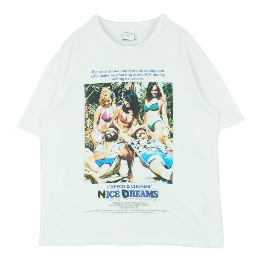 WACKO MARIA ワコマリア NICE DREAMS WASHED HEAVY WEIGHT CREW NECK T-SHIRT チーチ＆チョン 半袖 Tシャツ ホワイト系 XL【中古】