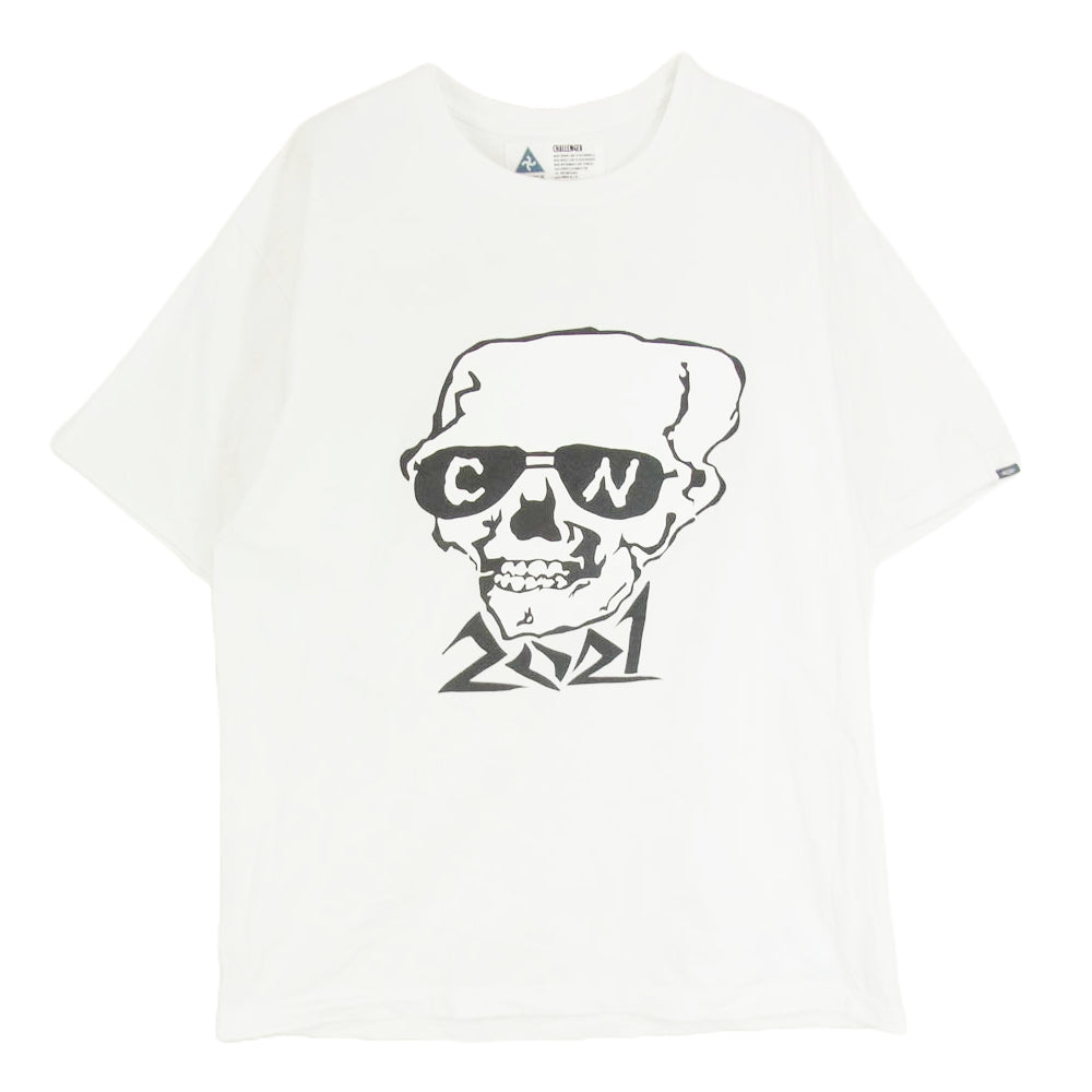CHALLENGER チャレンジャー 21AW x NEIGHBORHOOD ネイバーフッド SKULL TEE スカル Tシャツ ホワイト系 XXL【中古】