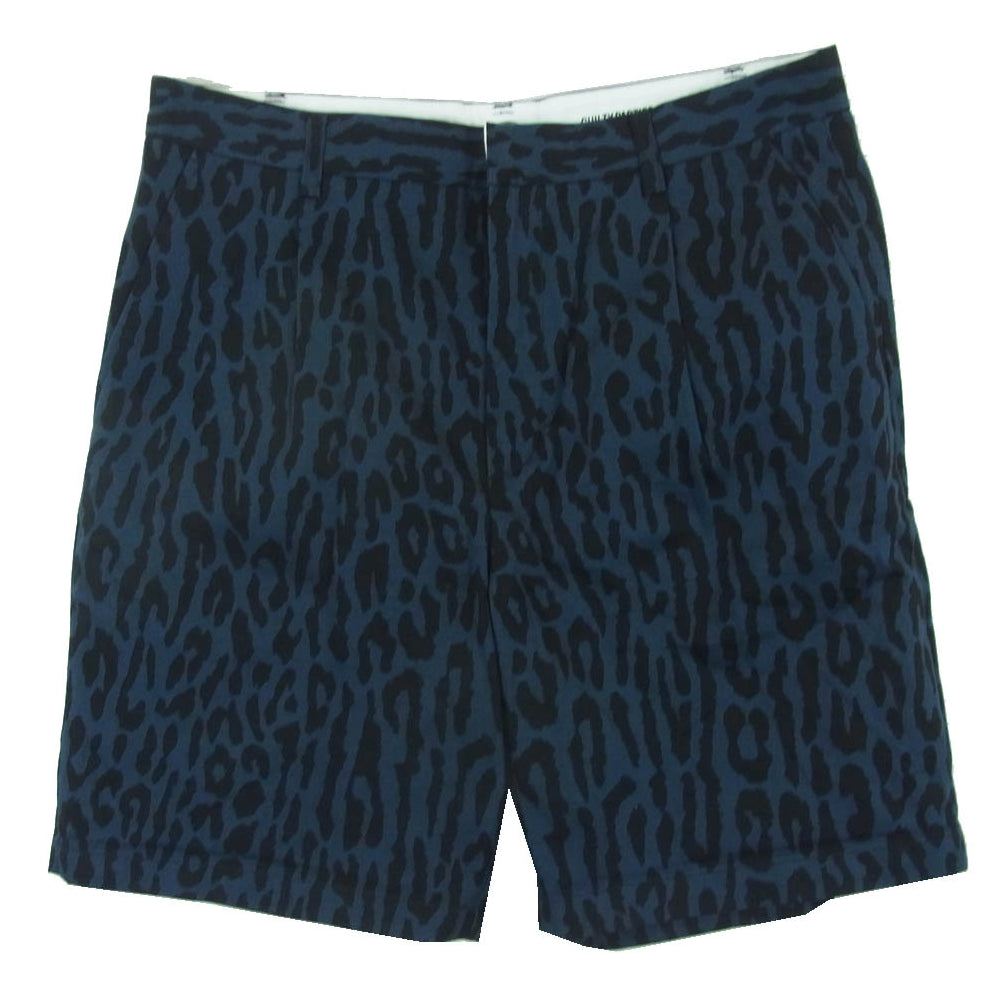 WACKO MARIA ワコマリア DICKIES LEOPARD SHORT TROUSERS レオパード ショーツ ショート パンツ ブルー系 ブラック系 L【中古】