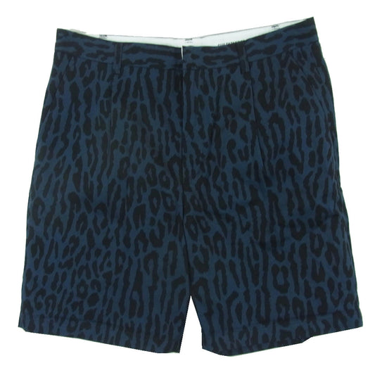 WACKO MARIA ワコマリア DICKIES LEOPARD SHORT TROUSERS レオパード ショーツ ショート パンツ ブルー系 ブラック系 L【中古】