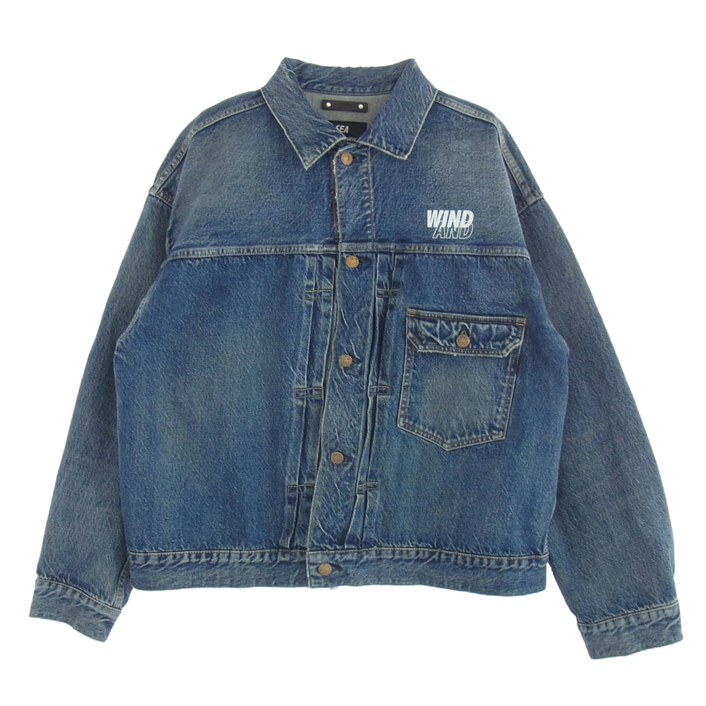 MINEDENIM マインデニム × WIND AND SEA ウィンダンシー ヴィンテージ加工 デニム ジャケット インディゴブルー系 3【中古】