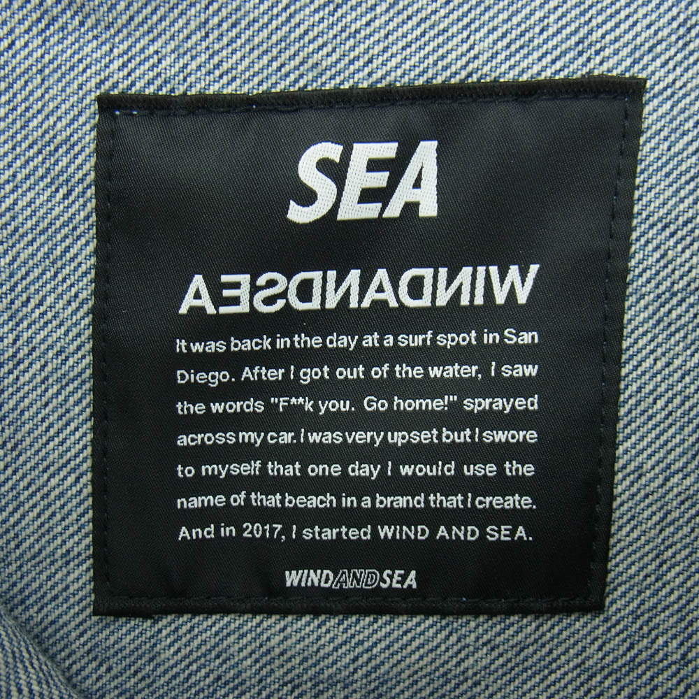 MINEDENIM マインデニム × WIND AND SEA ウィンダンシー ヴィンテージ加工 デニム ジャケット インディゴブルー系 3【中古】
