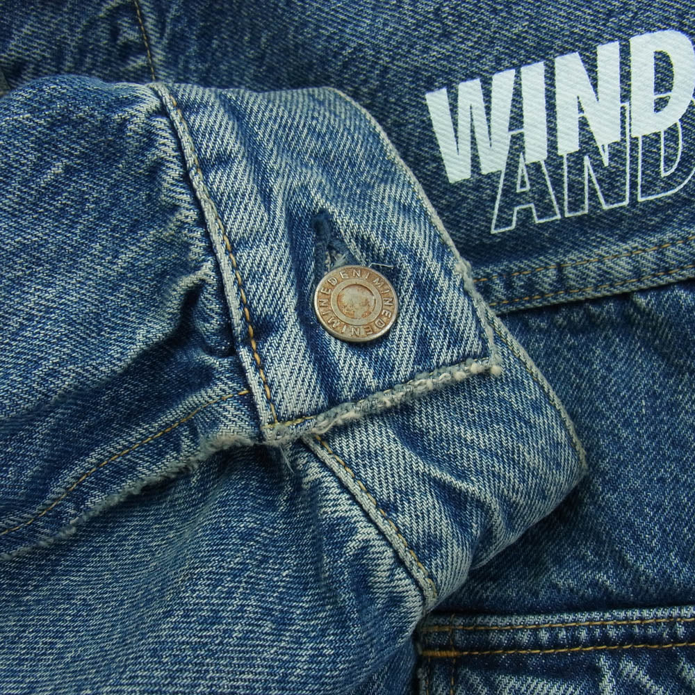 MINEDENIM マインデニム × WIND AND SEA ウィンダンシー ヴィンテージ加工 デニム ジャケット インディゴブルー系 3【中古】