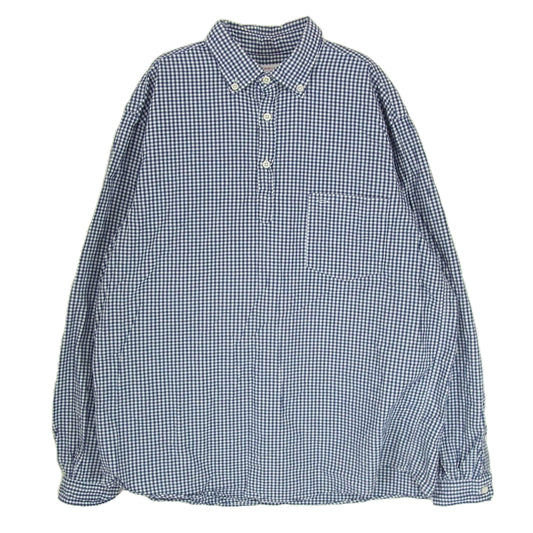 サンシャインクラウド ギンガムチェック ボタンダウン プルオーバー シャツ ネイビー系 2【中古】