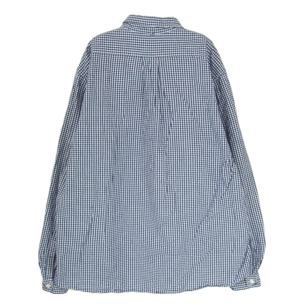 サンシャインクラウド ギンガムチェック ボタンダウン プルオーバー シャツ ネイビー系 2【中古】