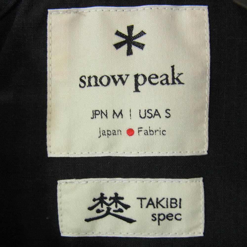 snowpeak スノーピーク JK-20SU102 TAKIBI 焚火 タキビ ベスト ブラック系 M【中古】