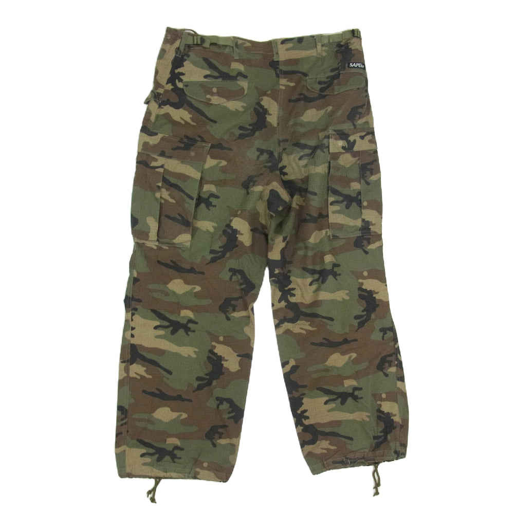 SAPEUR サプール M-65 CARGO PANTS カモフラージュ カーゴパンツ カーキ系 XL【中古】