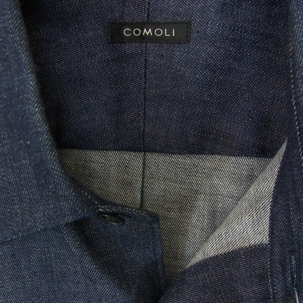 COMOLI コモリ 22AW W03-02004 インディゴ デニム 長袖シャツ インディゴブルー系 4【中古】