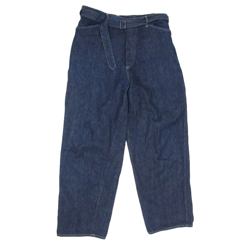 COMOLI コモリ 22SS V01-03001 ベルテッド デニムパンツ インディゴブルー系 3【中古】