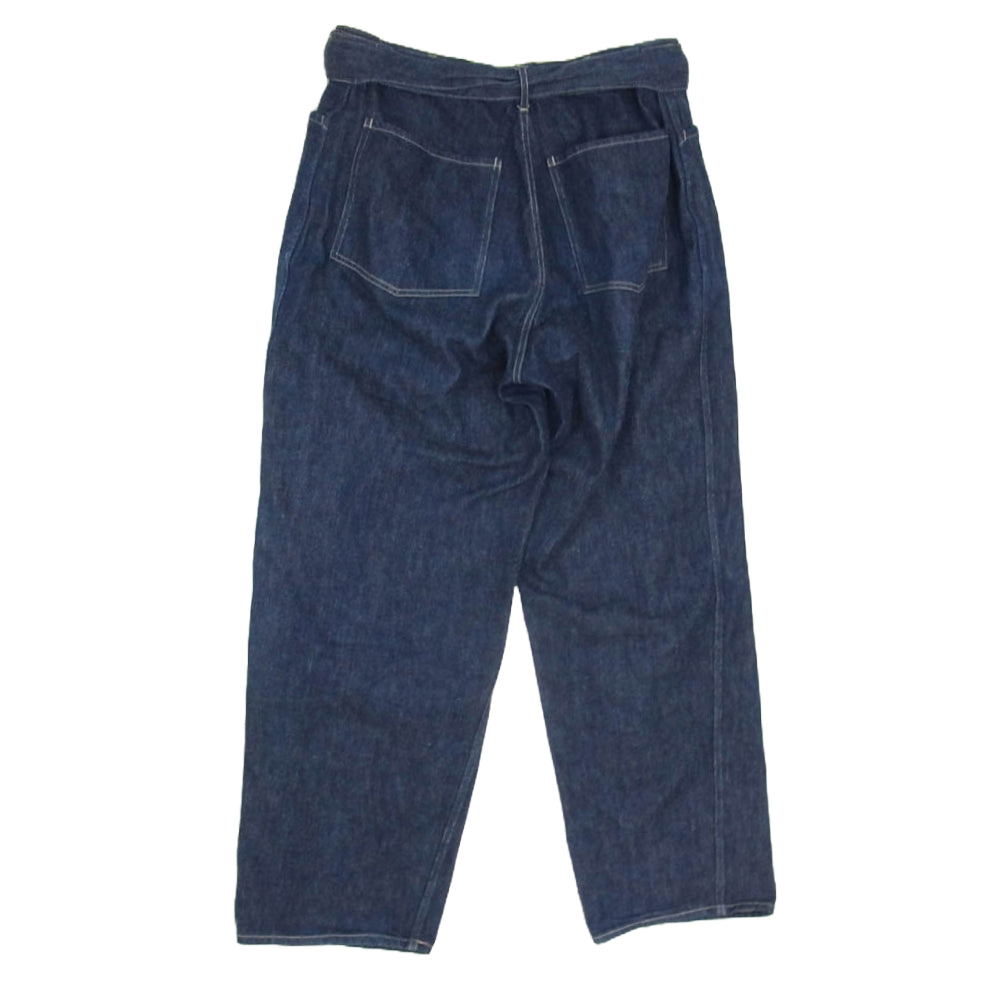 COMOLI コモリ 22SS V01-03001 ベルテッド デニムパンツ インディゴブルー系 3【中古】