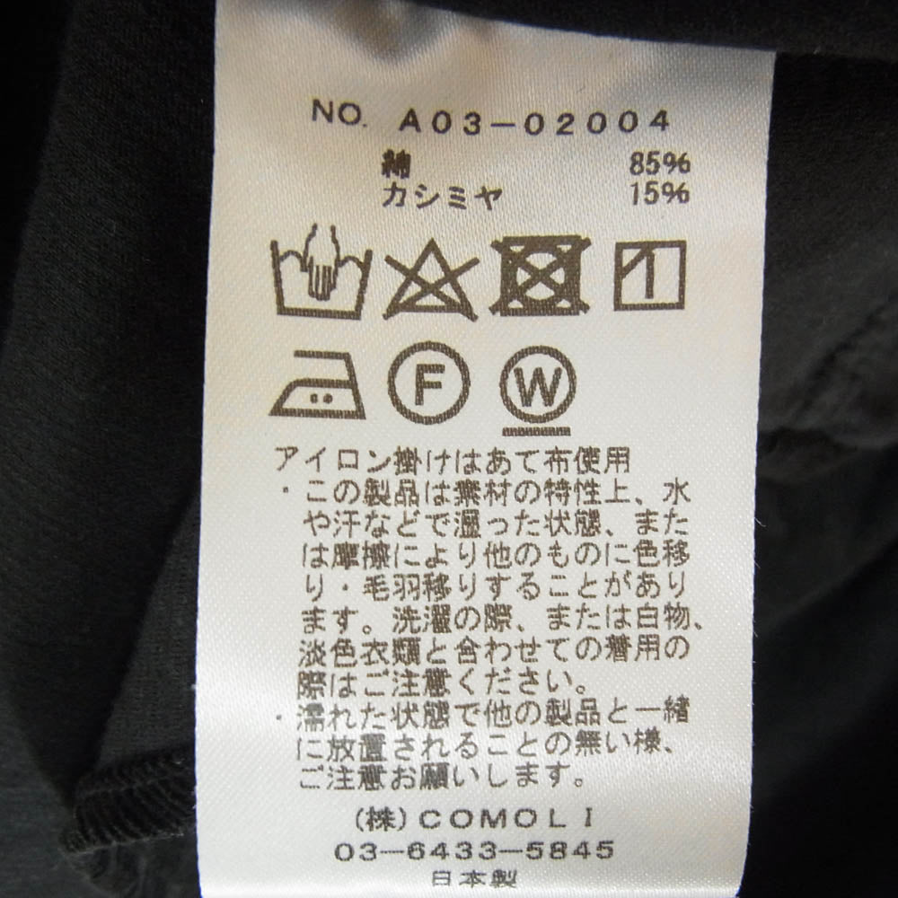 COMOLI コモリ 24AW A03-02004 コーデュロイ コモリ 長袖シャツ ブラック系 5【中古】