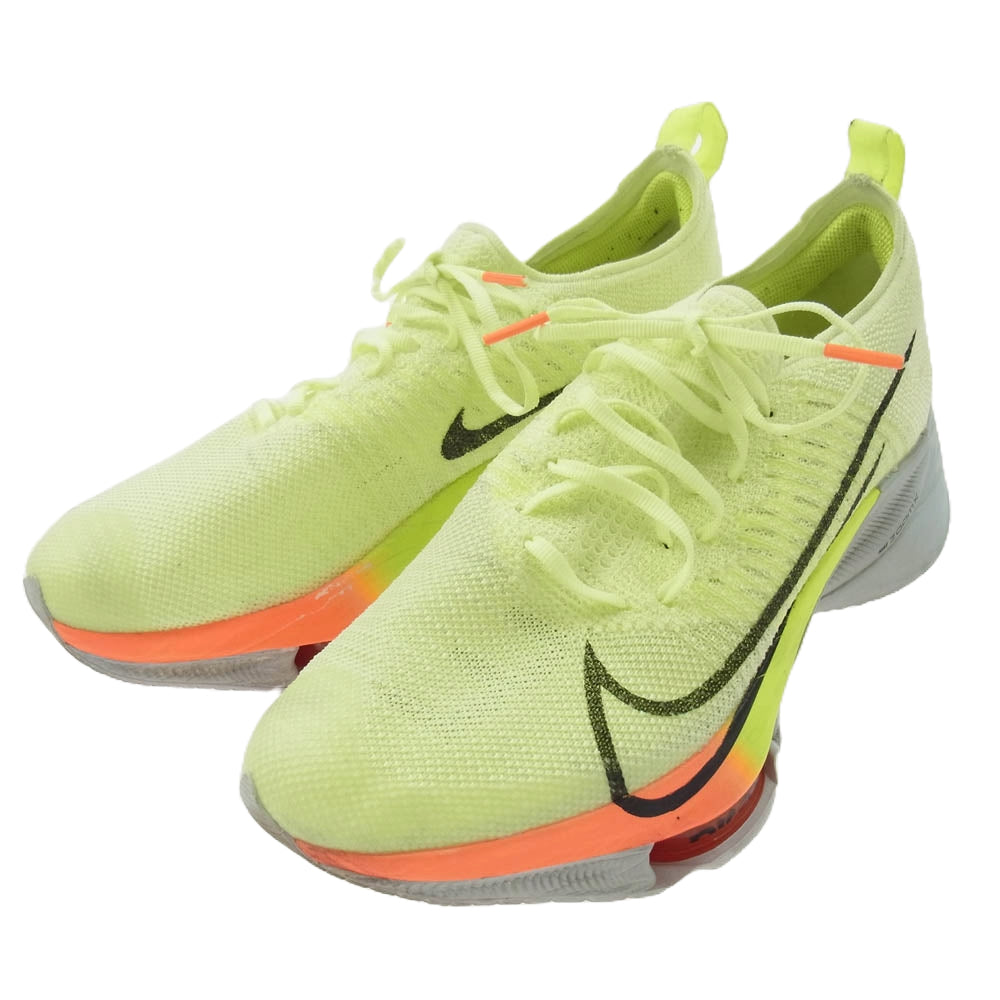 NIKE ナイキ CI9923-700 Air Zoom Tempo Next% Flyknit エアズーム テンポ ネクスト% フライニット ランニングシューズ スニーカー イエロー系 25.5cm【中古】