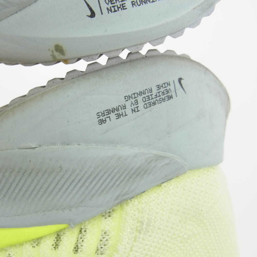 NIKE ナイキ CI9923-700 Air Zoom Tempo Next% Flyknit エアズーム テンポ ネクスト% フライニット ランニングシューズ スニーカー イエロー系 25.5cm【中古】