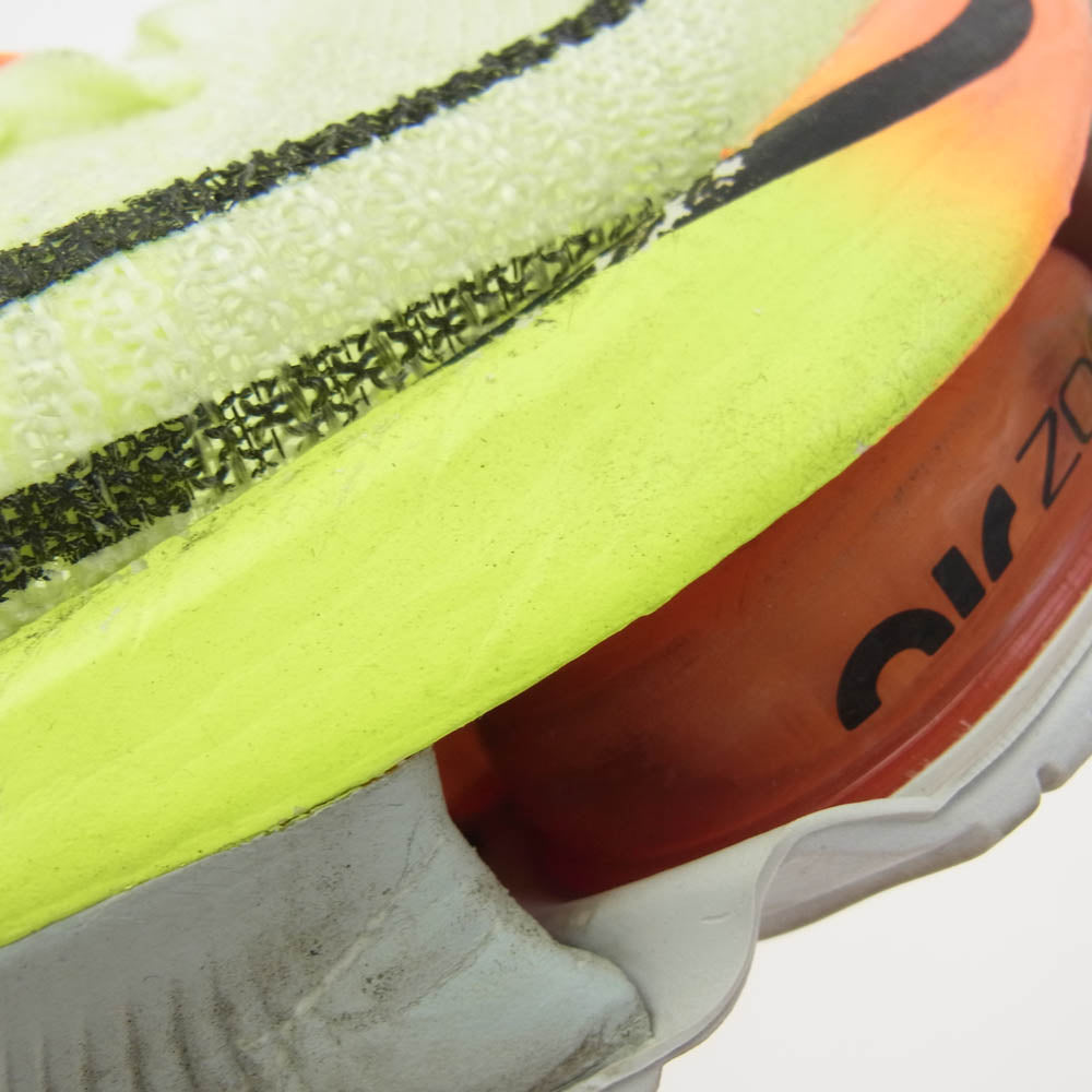 NIKE ナイキ CI9923-700 Air Zoom Tempo Next% Flyknit エアズーム テンポ ネクスト% フライニット ランニングシューズ スニーカー イエロー系 25.5cm【中古】